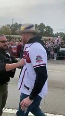 Police Confront Braves Pitcher During World Series Parade