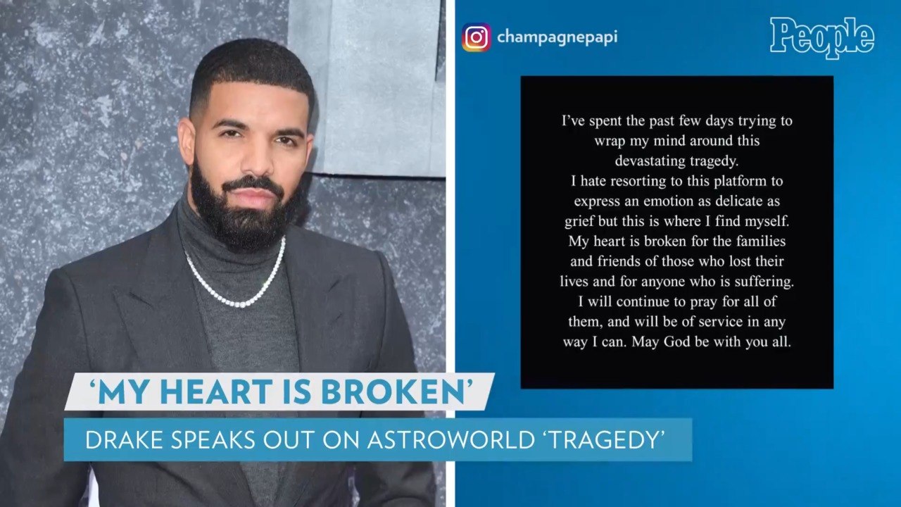 Drake Speaks Out on 'Devastating' Astroworld Tragedy: 'My Heart Is Broken'