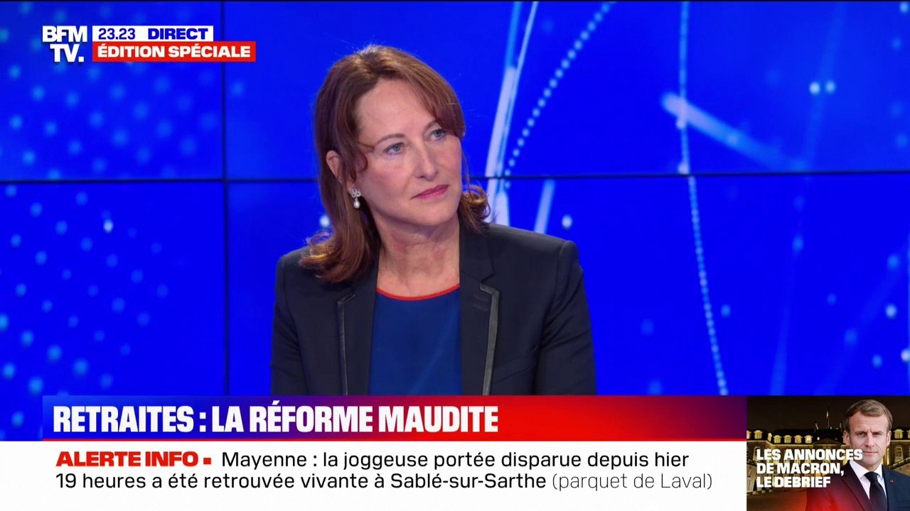Ségolène Royal sur la réforme des retraites: "Le problème pour les retraités, c'est l'angoisse des fins de mois"