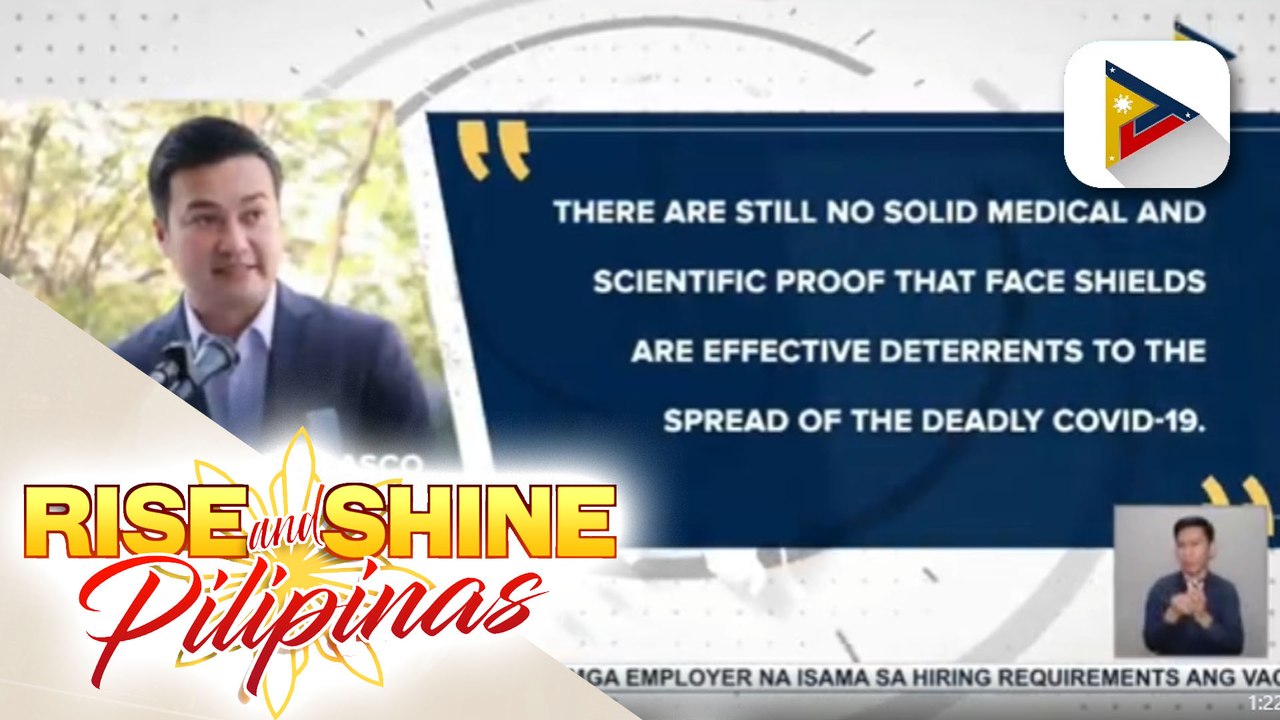 House Speaker Velasco, muling iginiit ang pagsuporta sa pag-alis sa mandatory use ng face shields