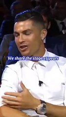 Cristiano Ronaldo talking about Messi  shorts