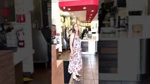 Lady Argues Over Mask Policy at Arby's