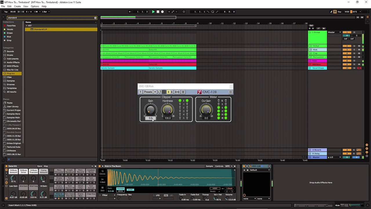 How to sound like Timbaland - Clipping on Kick Drum