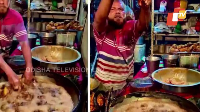 Special Story | Viral Video | Man Dips His Bare Hand In Piping Hot Oil To Fry Chicken