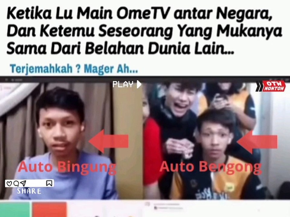 Ketika lu main OmeTV antar Negara ketemu mukanya mirip lu