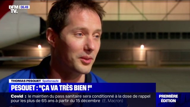 Je pense surtout prendre un peu de repos : les premiers mots de Thomas Pesquet après son retour sur Terre