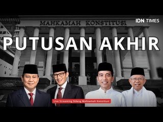 LIVE STREAMING - DETIK-DETIK JELANG PUTUSAN SENGKETA PILPRES 2019 DI MAHKAMAH KONSTITUSI