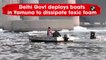 Delhi govt deploys boats in Yamuna to dissipate toxic foam