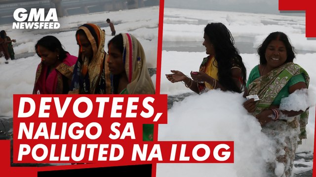 Cloud of toxic foam in India's Yamuna River | GMA News Feed