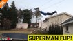 'CRAZY Superman Flip from the roof almost breaks performer's back'