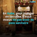 En Italie, pour manger en terrasse, il vaut mieux ne pas avoir de pass sanitaire (1)