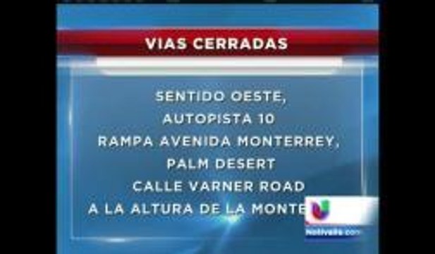 Varias vias permanecerán cerradas en Palm Desert