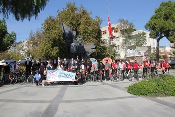 Söke'de Atatürk'e saygı bisiklet turu düzenlendi