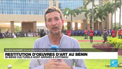 Bénin: les œuvres d'art restituées par la France sont arrivées à Cotonou