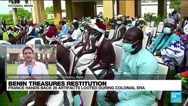 Tears, dance as Benin welcomes back looted treasures from France