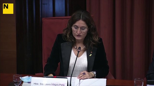 La consellera de la Presidència, Laura Vilagrà, anuncia que si els pressupostos tiren endavant s'implementarà una prova pilot de la renda bàsica universal no més tard de l'1 de desembre de 2022