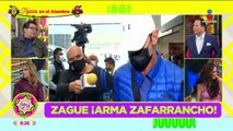 ¡Zafarrancho! Así huyó Zague de la prensa