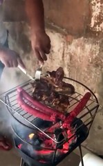 Food Falls Into Fire