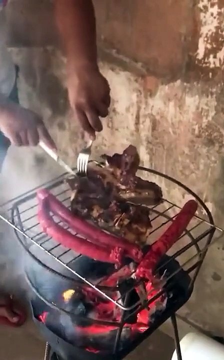 Food Falls Into Fire