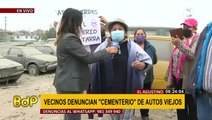 El Agustino: denuncian ‘cementerio' de autos viejos en terreno destinado a áreas verdes