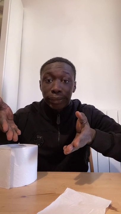 khaby lame reacts to toilet paper roll  #shorts #khabylame #funny