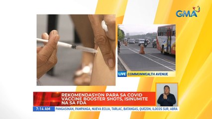 Rekomendasyon para sa COVID vaccine booster shots, isinumite na sa FDA | UB