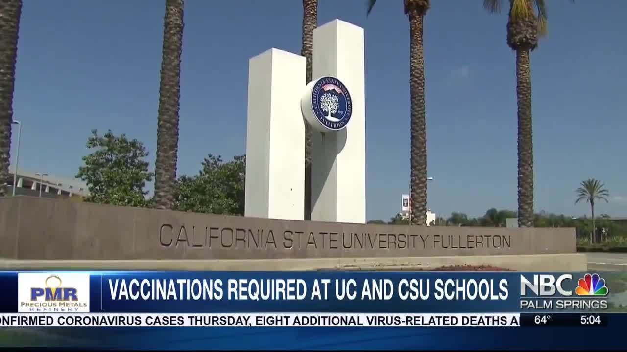 Vaccinations Required at UC and CSU Schools