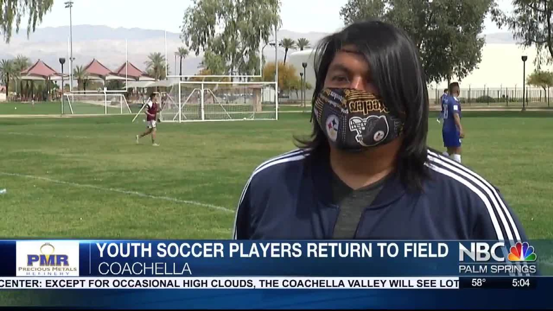 Youth soccer players return to the field in Coachella