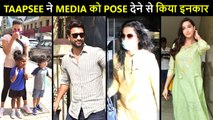 Taapsee Ignores Posing For Media, Sunny's Kids Fun Masti With Paps,Vicky,Nora | Celebs Spotted