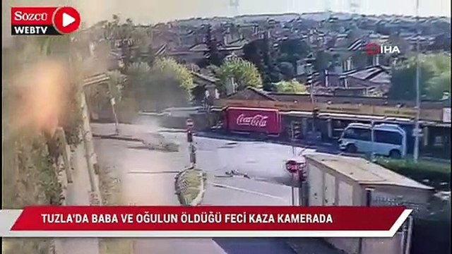 İstanbul’da baba ve oğulun öldüğü feci kaza kamerada
