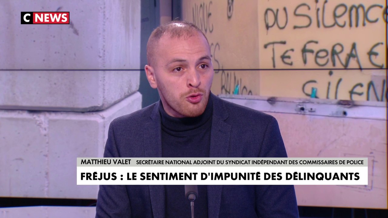 Matthieu Valet réagit à propos des tags anti-police à Fréjus