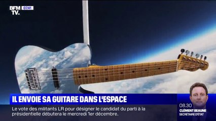 Il envoie sa guitare dans l'espace