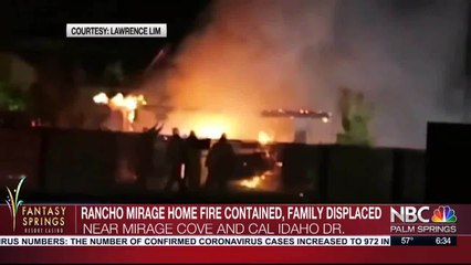 Rancho Mirage Fire Displaces Family of Five