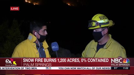 Fire Officials Warn- People in Snow Creek area to Evacuate Immediately