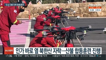 소방헬기·드론 출동…도심 속 산불 합동 진화 훈련