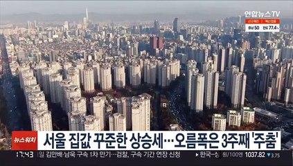 서울 집값 꾸준한 상승세…오름폭은 3주째 '주춤'