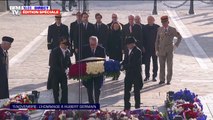 11-Novembre: une délégation de l'Assemblée nationale dépose une gerbe de fleurs sur la tombe du soldat inconnu