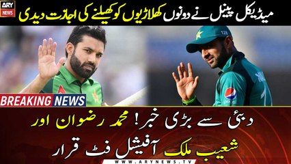 Rizwan, Malik officially fit now: Medical panel allowed both players to play