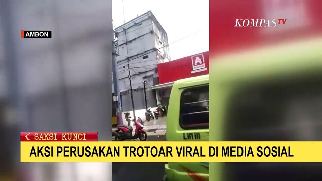 Viral Aksi Perusakan Trotoar, Wali Kota Ambon: Perusakan Fasilitas Umum Tak Dibenarkan