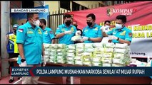 Polda Lampung Musnahkan Narkoba Senilai 147 Miliar