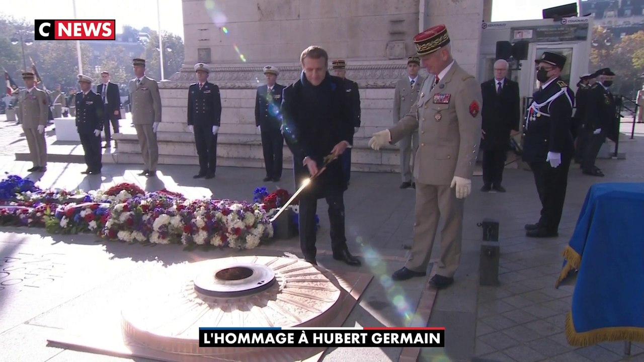 Hommage à Hubert Germain : Emmanuel Macron ravive la flamme du soldat inconnu