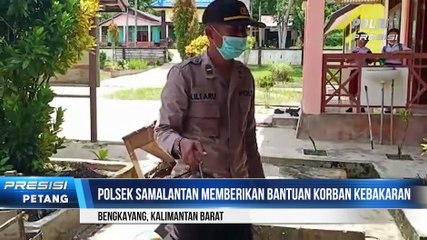 Polsek Samalantan Beri Bantuan Kepada Korban Kebakaran