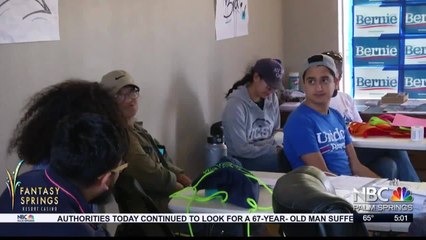 Sanders supporters go door to door to rally voters