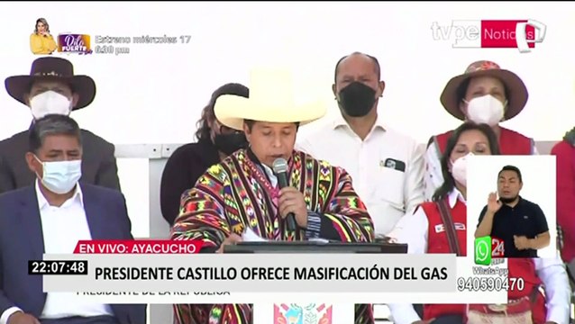 Pedro Castillo hace balance de 100 días de gobierno