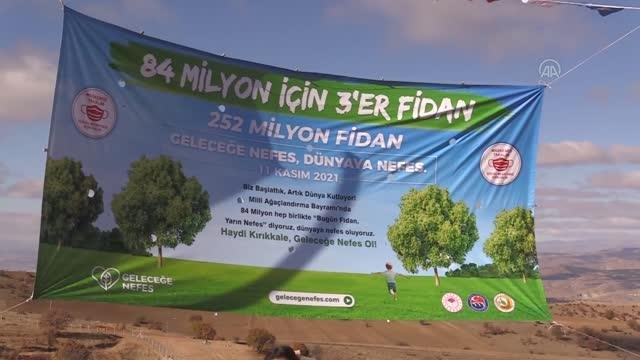 KIRIKKALE - Milli Ağaçlandırma Günü nde fidanlar toprakla buluşturuldu