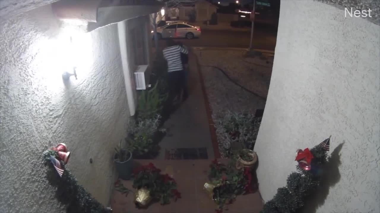 Suspect arrested in Las Vegas kidnapping captured on home surveillance camera