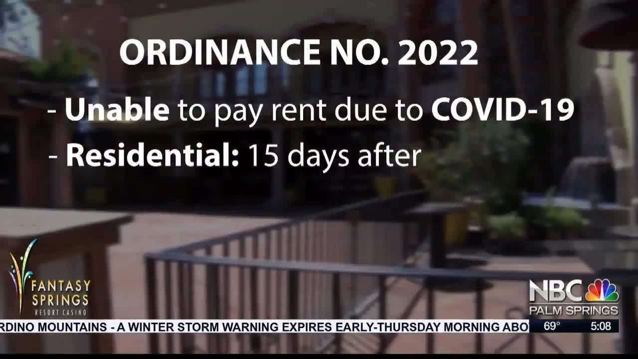 Eviction moratorium Palm Springs