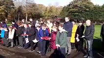Two-minute silence observed for Armistice Day at the Mill Dam, South Shields