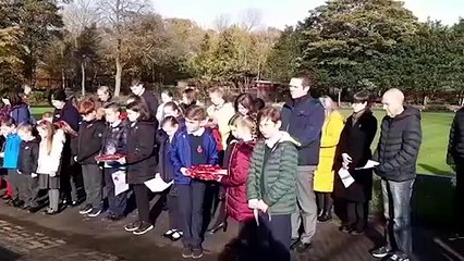 Two-minute silence observed for Armistice Day at the Mill Dam, South Shields