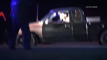 K-9 Jumps in Suspects Truck After Chase in Fontana